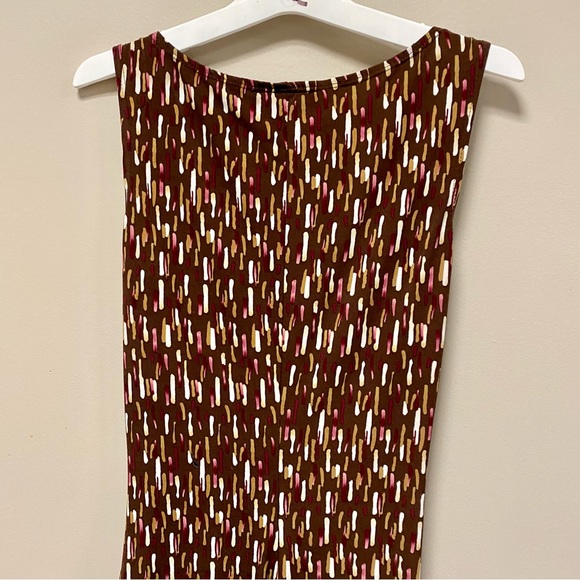 I.N. San Francisco Sz S Brown & Pink Wrap Look Dress 👗 GUC - Picture 3 of 6